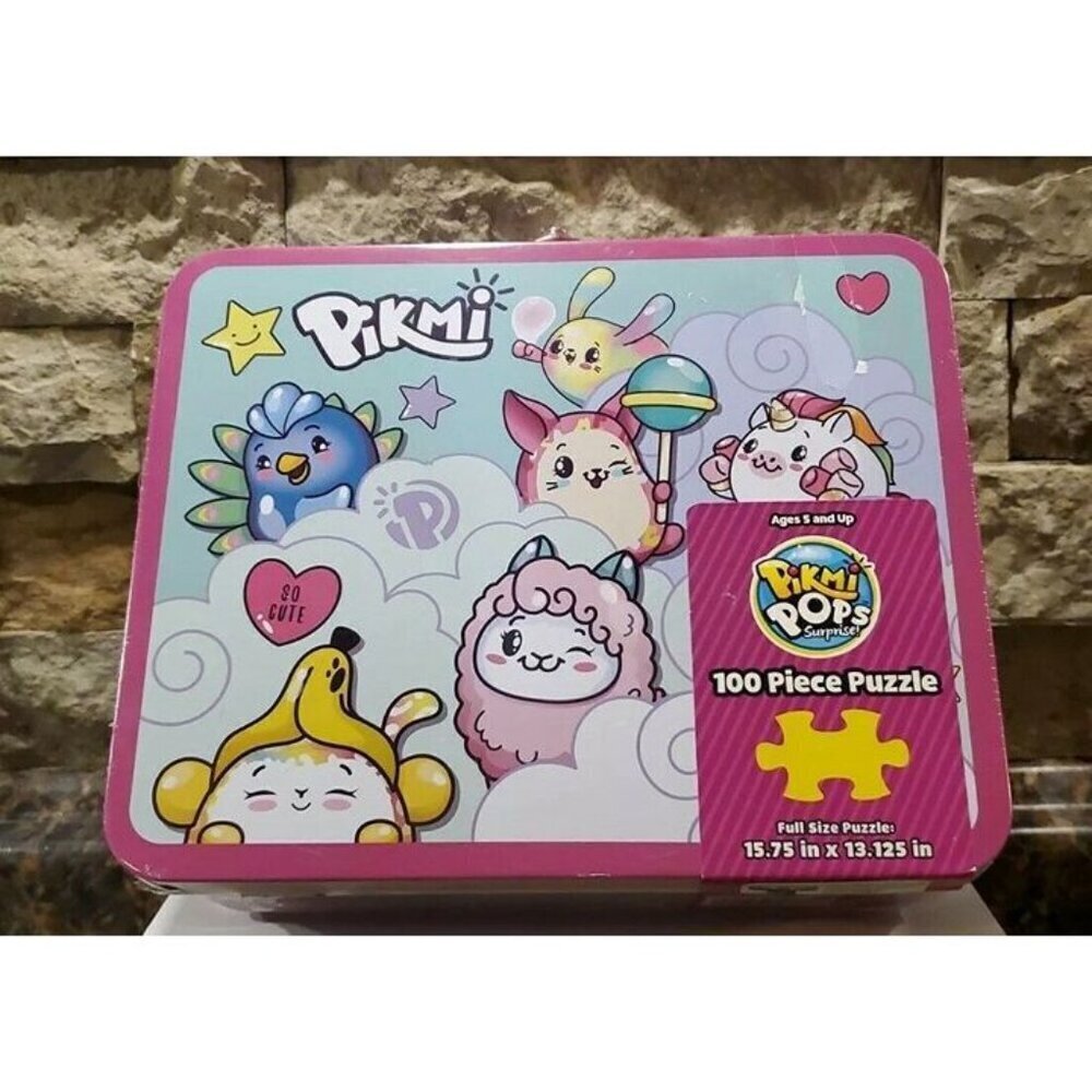 NEW Factory Sealed Pikmi Pops Surprise Lunchbox Collectible 100 pc Puzzle